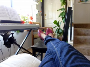 pink shoes