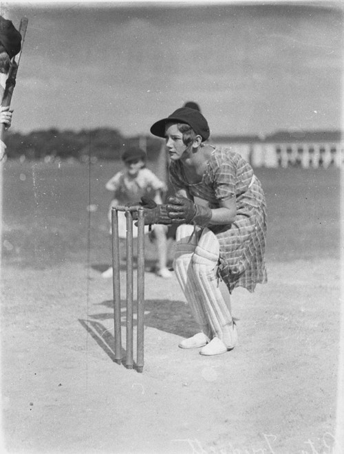 Rita Trudgett, wicket keeper, Australia, 1930s by Sam Hood Rita Trudgett, wicket keeper, Australia, 1930s by Sam Hood
